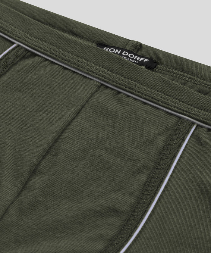 Boxer Briefs w. Piping: Military Green