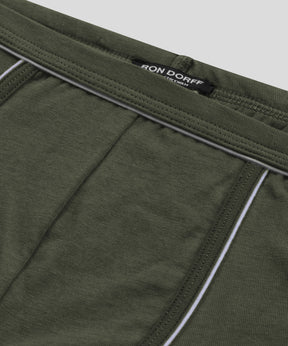 Boxer Briefs w. Piping: Military Green