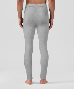 Army Ribbed Long Johns: Grey Melange