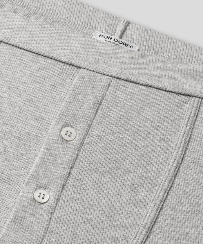 Army Ribbed Long Johns: Grey Melange