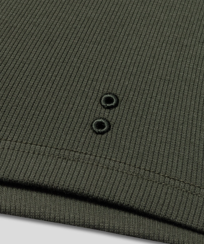 Army Ribbed Night Shorts: Military Green