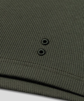 Army Ribbed Night Shorts: Military Green