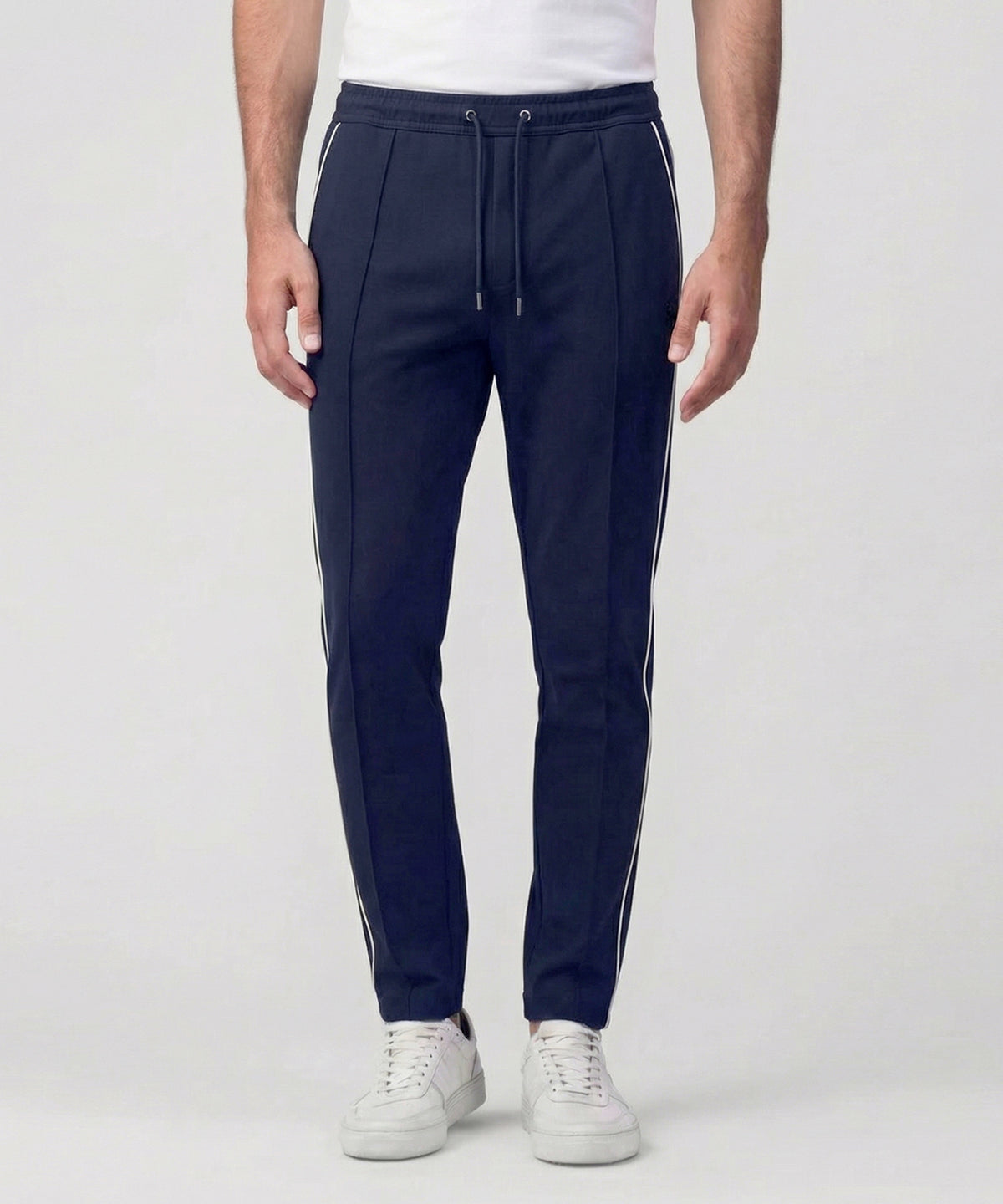 City Pants w. Piping: Navy