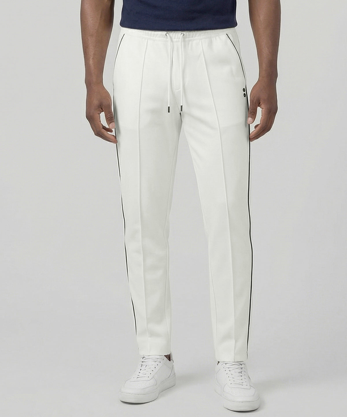 City Pants w. Piping: Off White