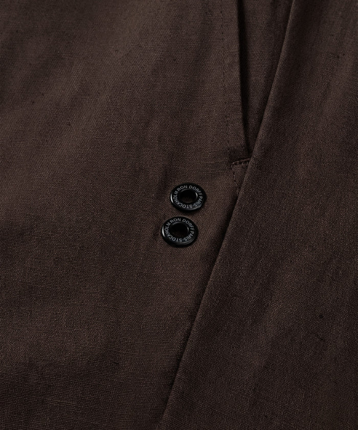 Cotton Linen Pants: Espresso