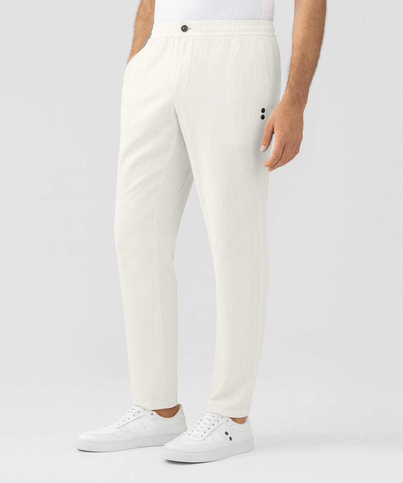 Cotton Linen Pants: Off White