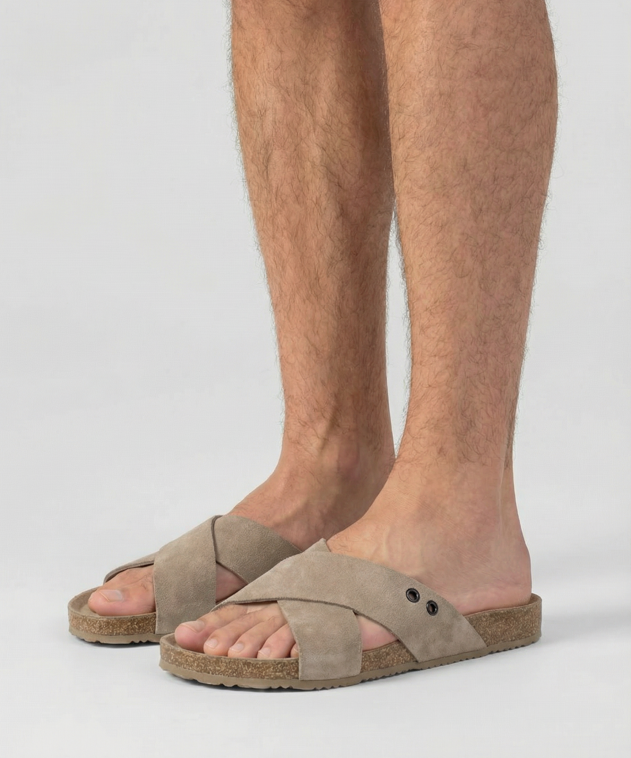 RD Leather Sandals: Beige