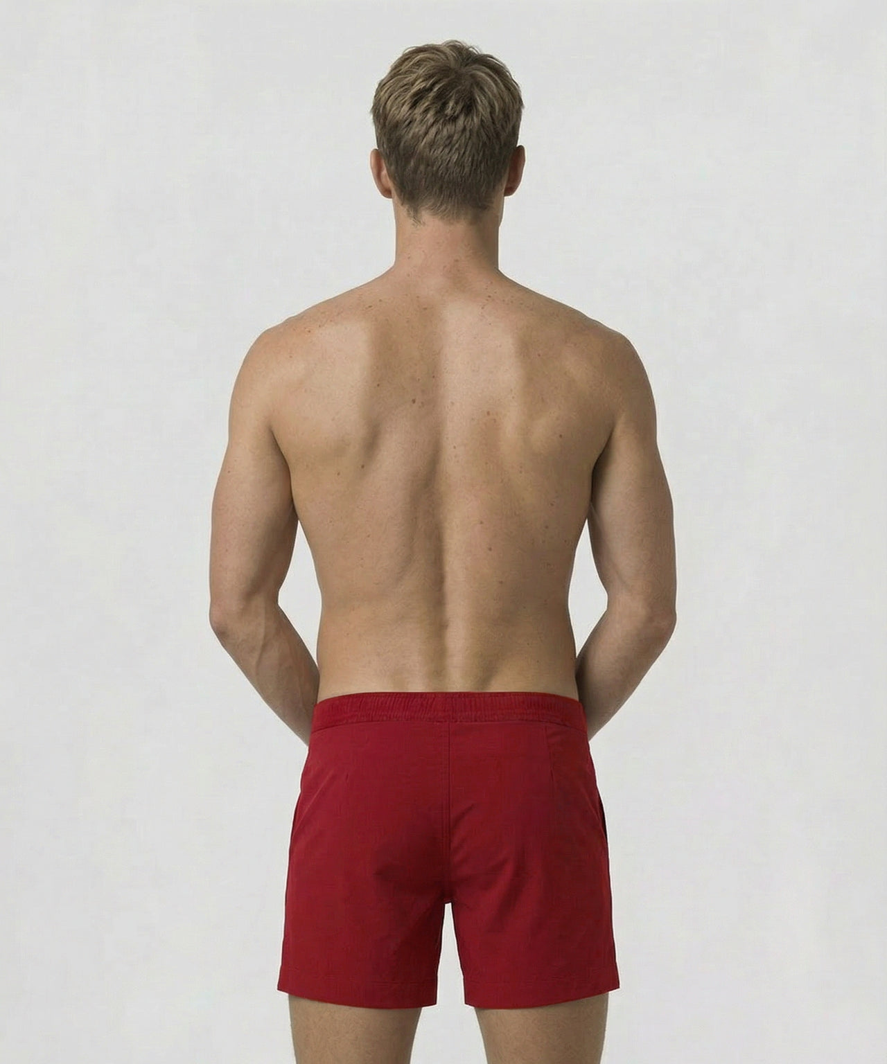 Tennis Swim Shorts: Red