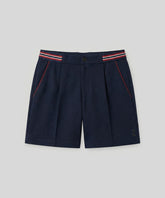 RD Tennis Shorts w. Striped Waist: Navy