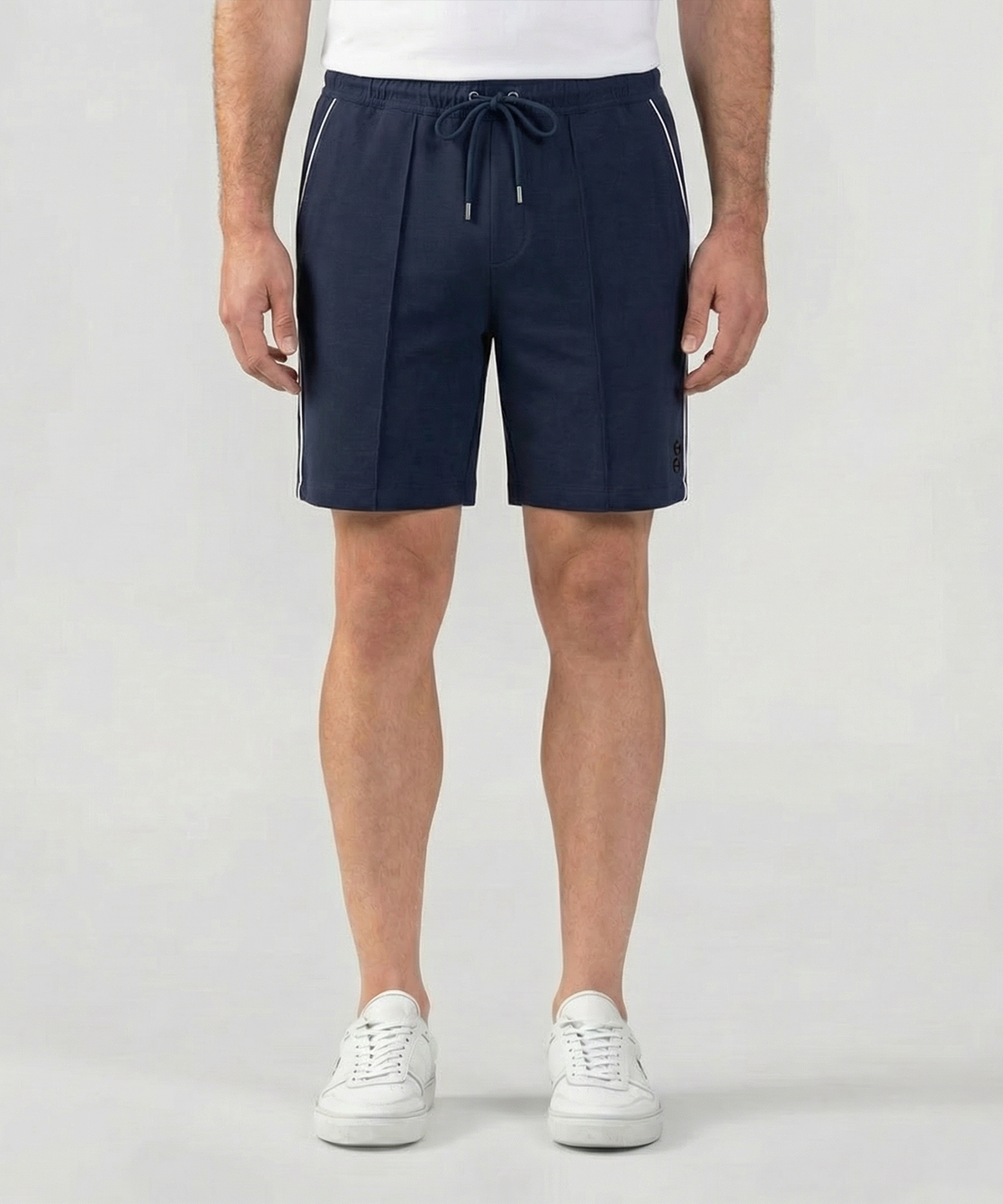 City Shorts w. Piping: Navy