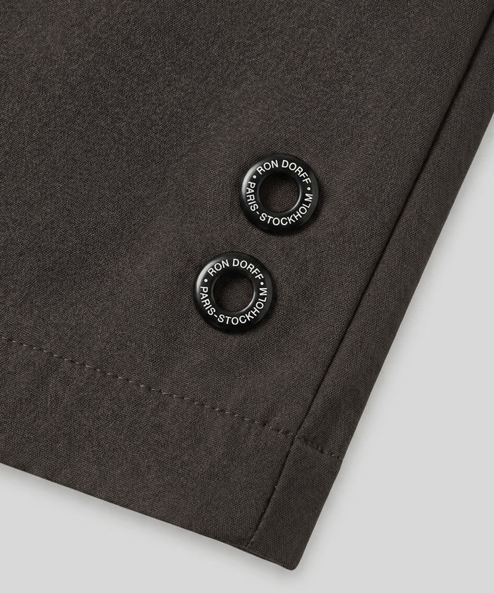 Cotton Linen Shorts: Espresso