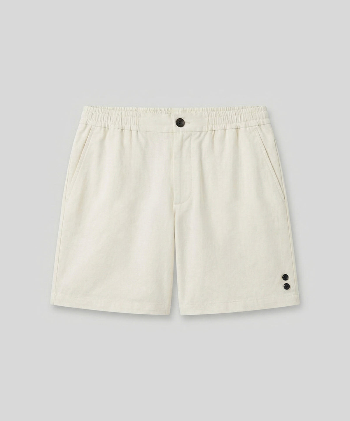 Cotton Linen Shorts: Off White