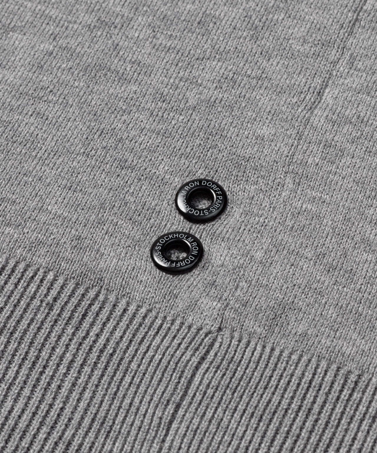 Cotton Cashmere Sweater w. Stripes: Grey Melange