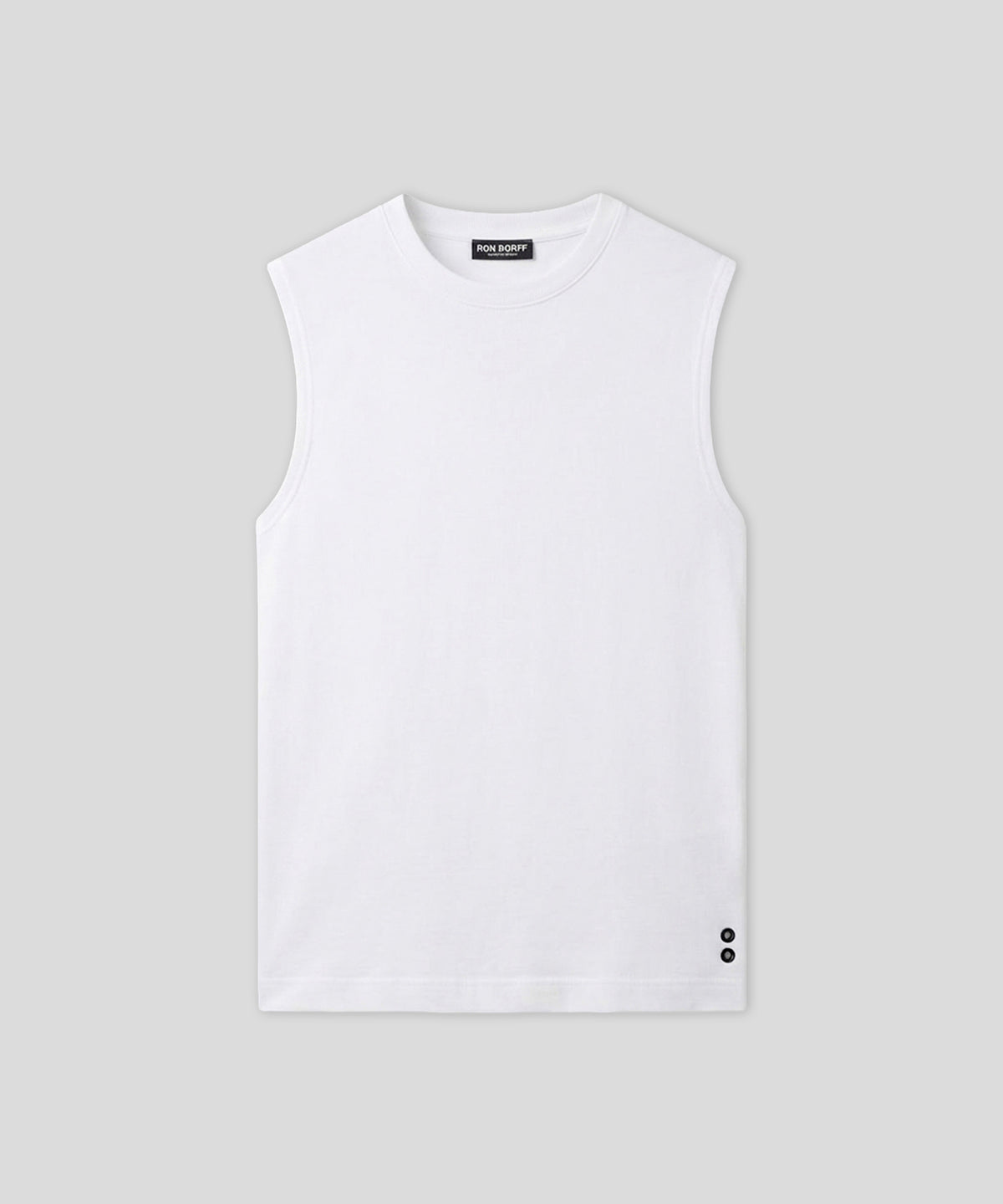 Light Cotton Sleeveless Sweatshirt: White