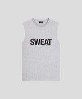 Organic Cotton Sleeveless T-Shirt "SWEAT": Grey Melange