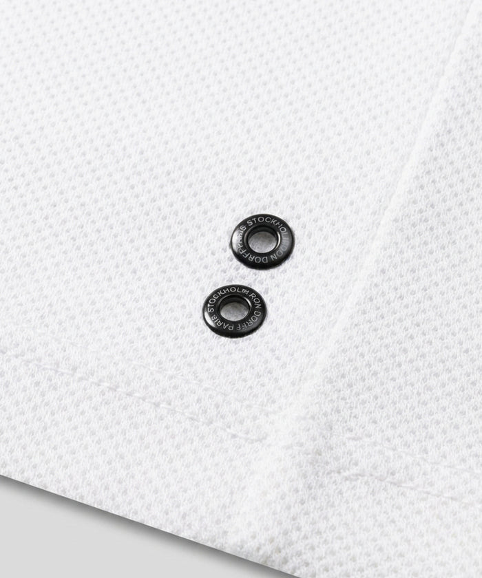 Mesh Sleeveless T-Shirt: White
