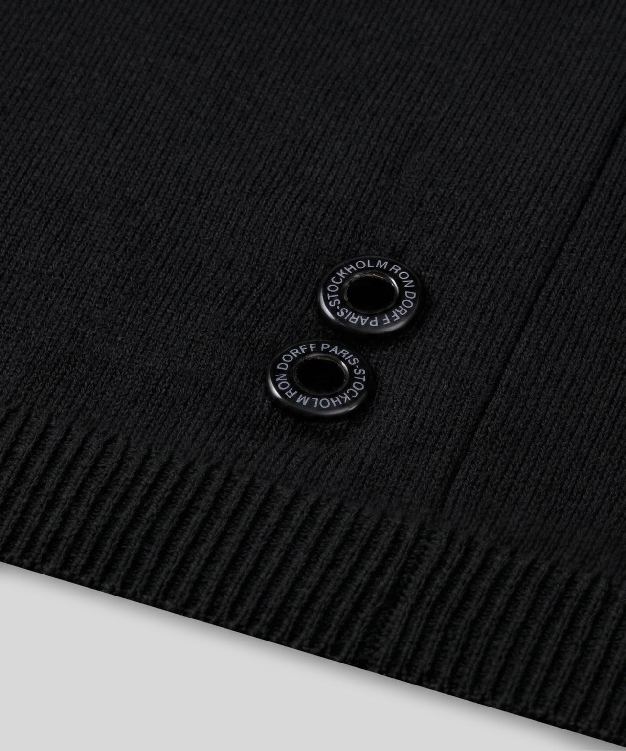 Cotton Linen Polo: Black