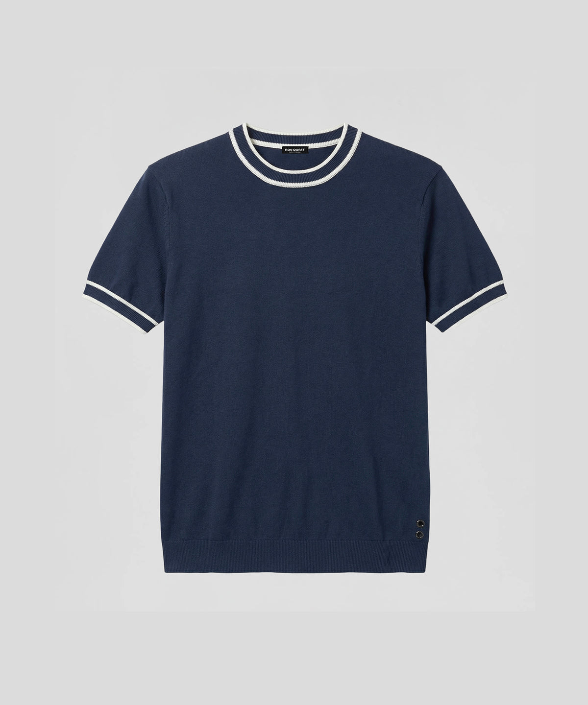 Knitted T-Shirt: Navy