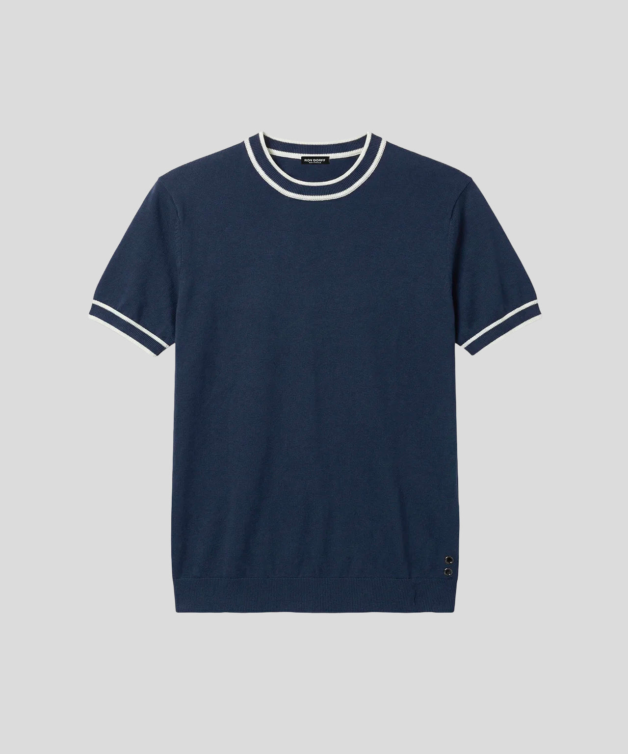 Knitted T-Shirt: Navy