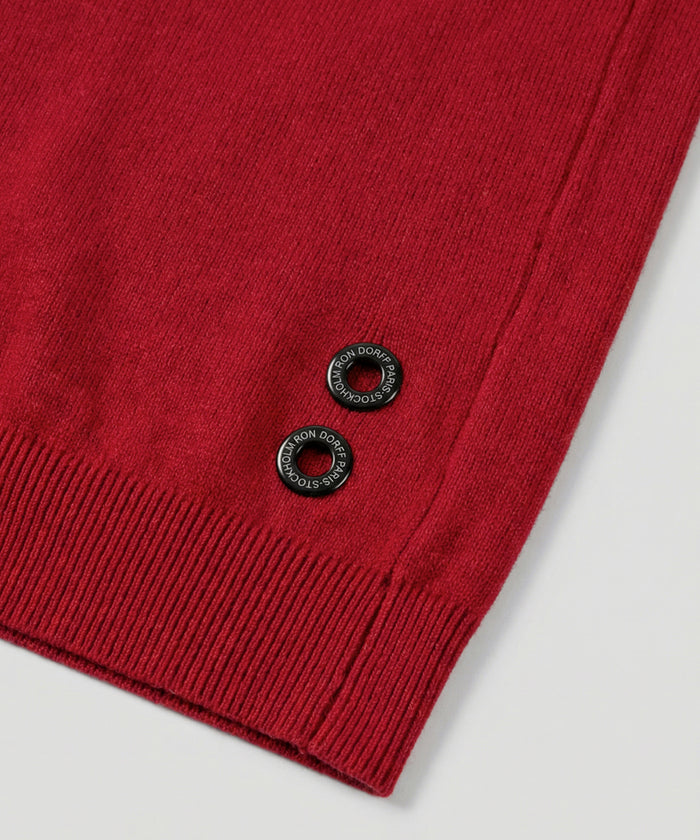 Knitted T-Shirt: Red