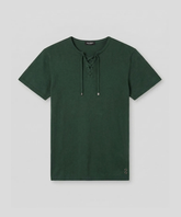 Knitted T-Shirt w. Drawstrings: Green Court