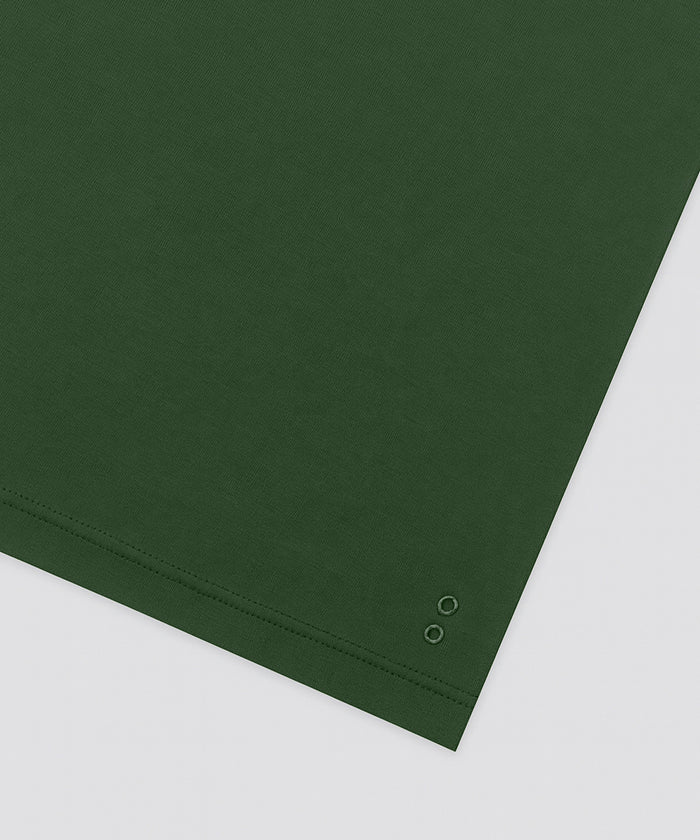 Ribbed Tank Top: Court Green