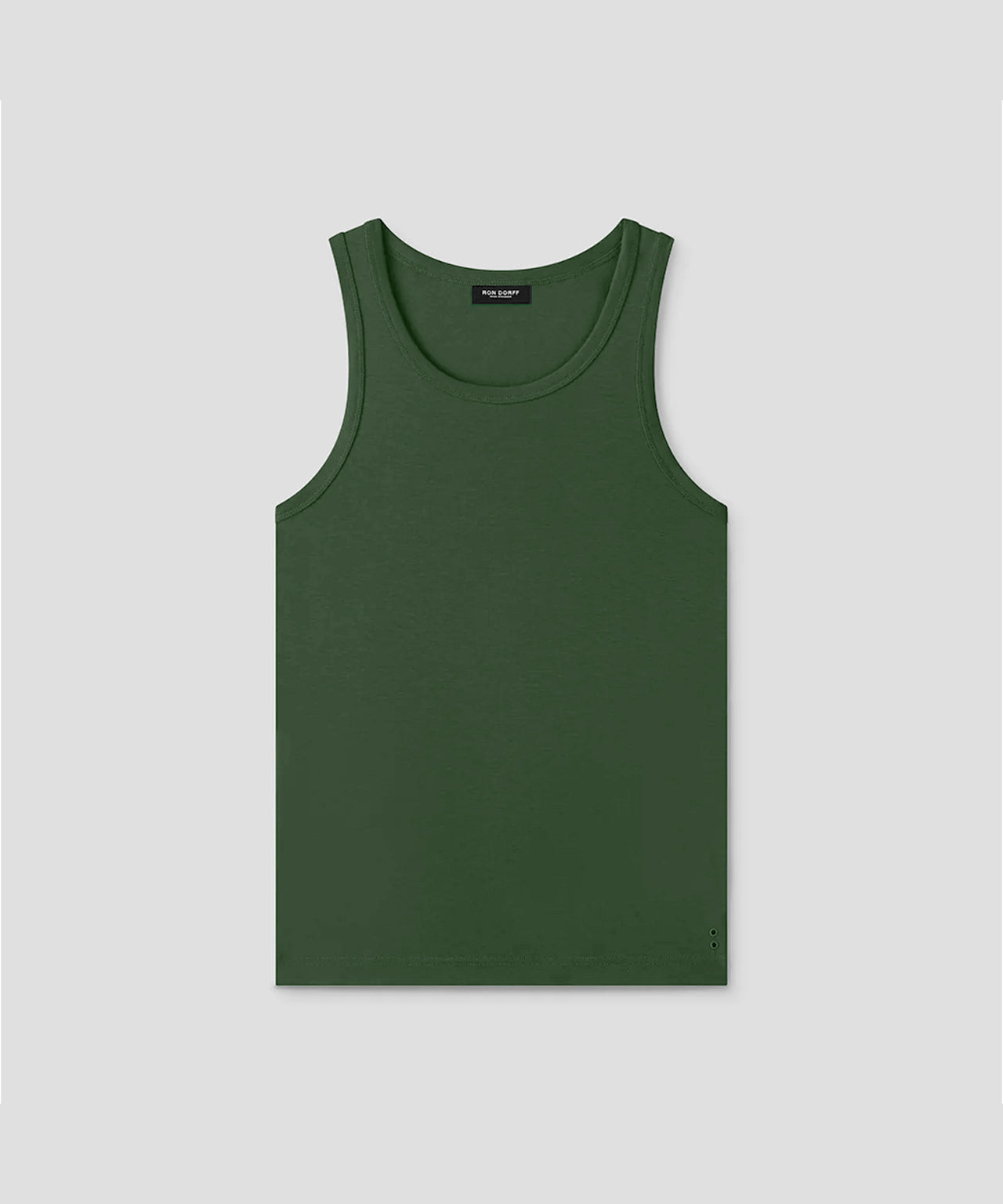Ribbed Tank Top: Court Green