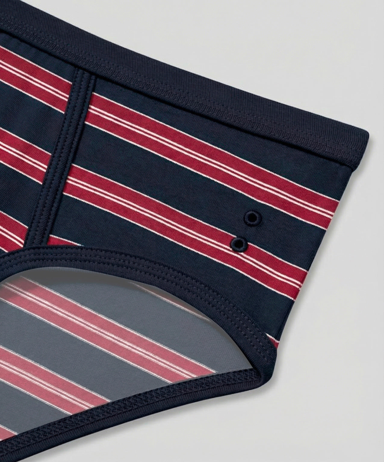RON DORFF Y Front Briefs w. Stripes: Navy