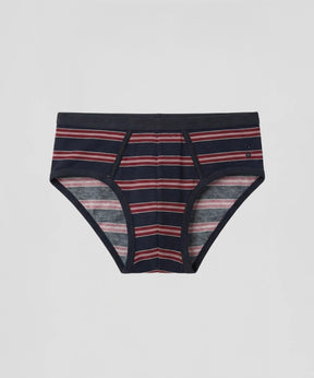RON DORFF Y Front Briefs w. Stripes: Navy