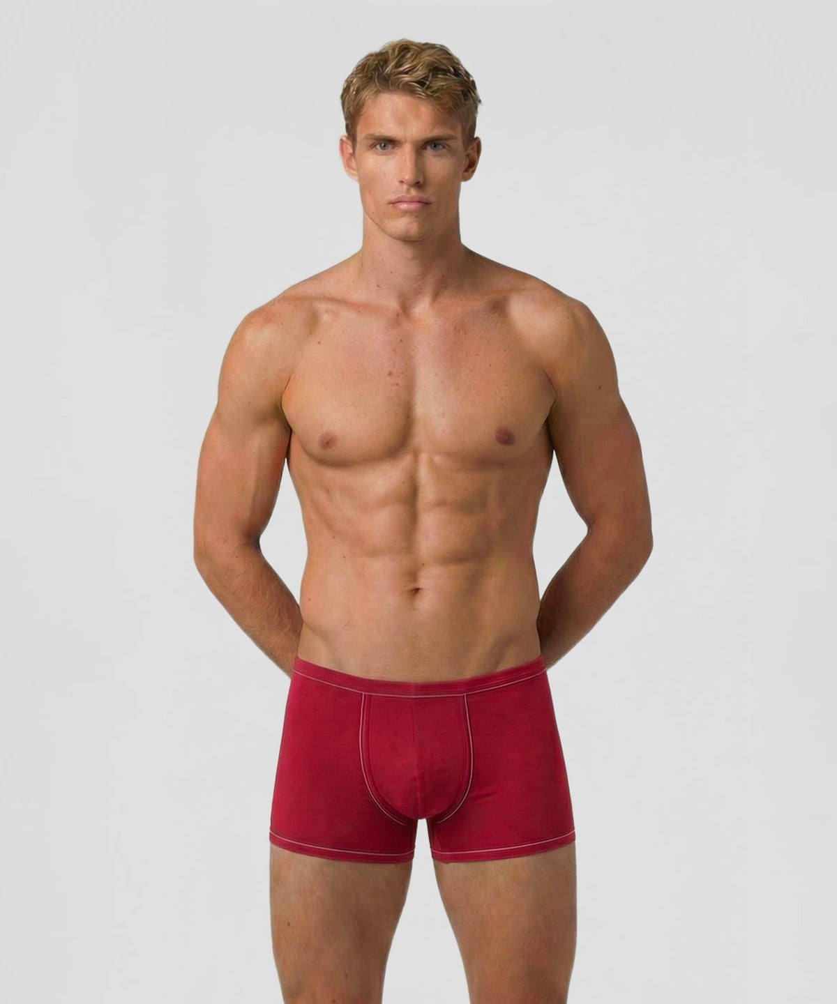 Boxer Briefs w. Piping: Red