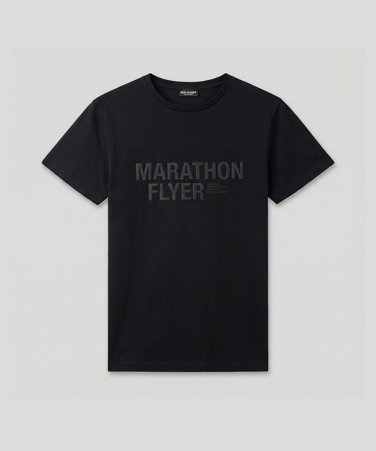 Organic Cotton T-Shirt "MARATHON FLYER": Black