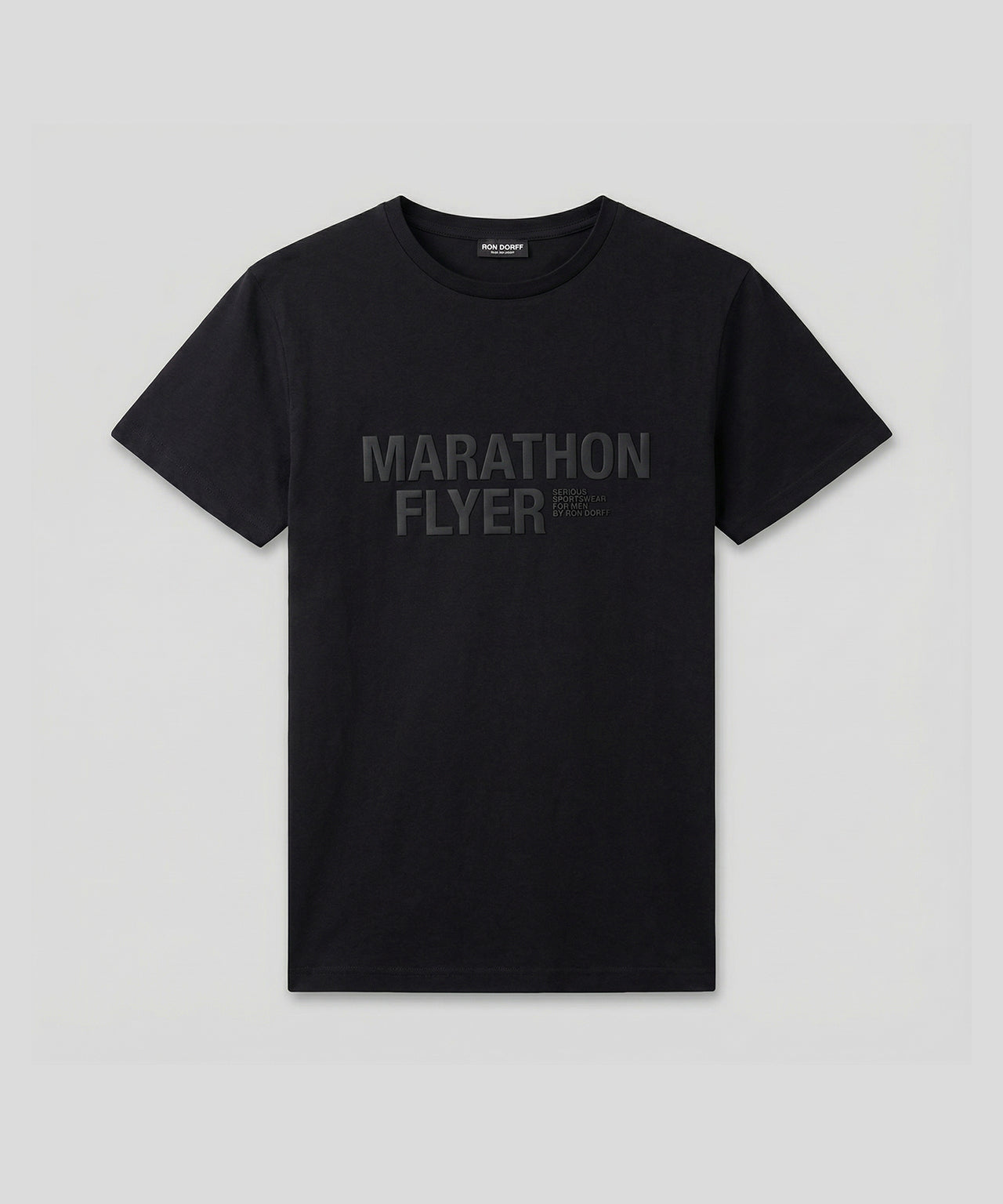 Organic Cotton T-Shirt "MARATHON FLYER": Black