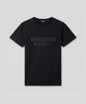 Organic Cotton T-Shirt "MARATHON FLYER": Black