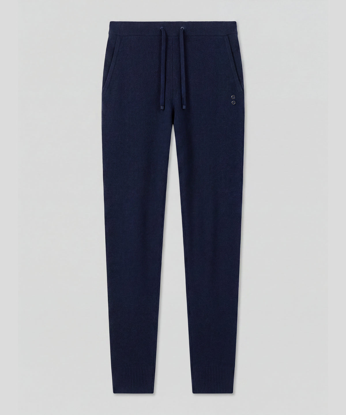 Ribbed Wool Pants: Navy