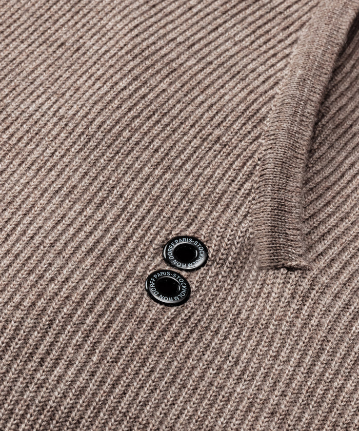 Ribbed Wool Pants: Sandy Beige