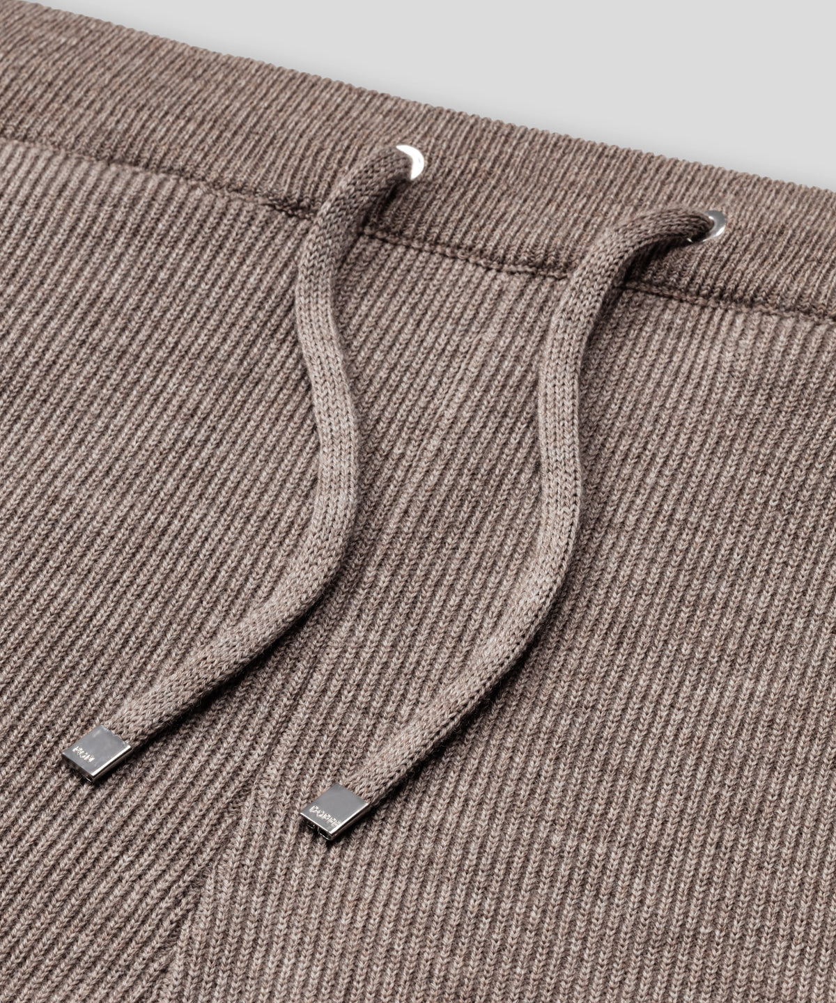 Ribbed Wool Pants: Sandy Beige