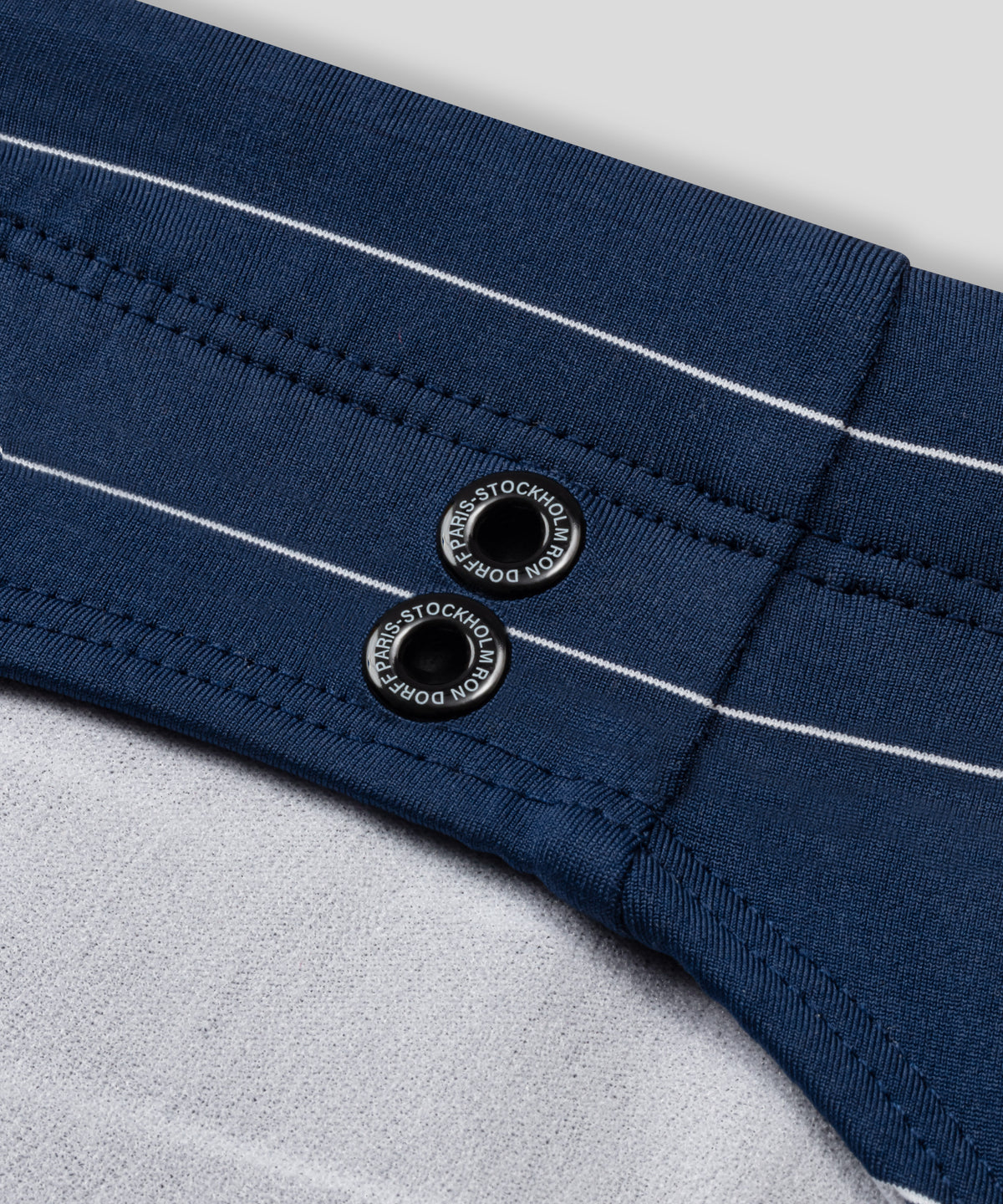 Slim Swim Briefs w. Pin Stripes: Navy/White