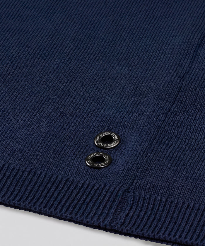 Cotton-Silk Shirt: Navy