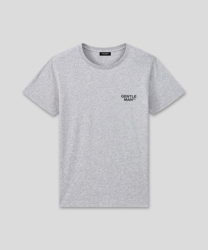 Organic Cotton T-Shirt "GENTLEMAN": Grey Melange