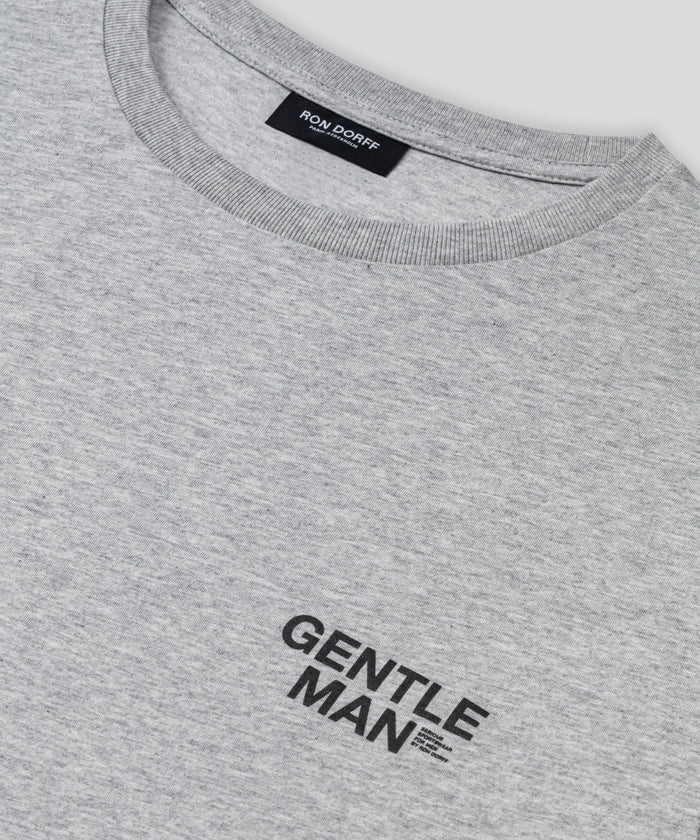 Organic Cotton T-Shirt "GENTLEMAN": Grey Melange
