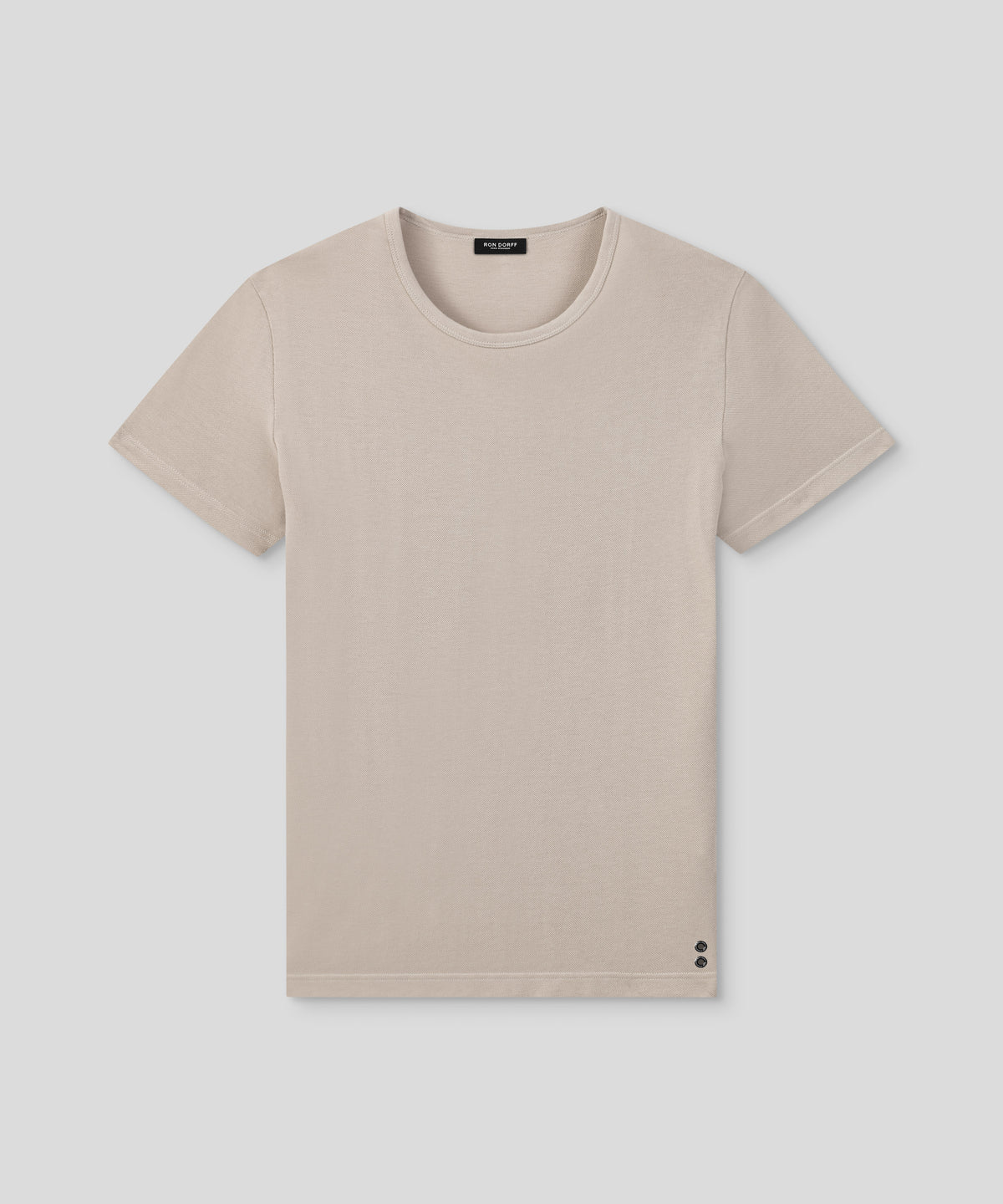 Cotton Piqué T-Shirt Eyelet Edition: Sandy Beige