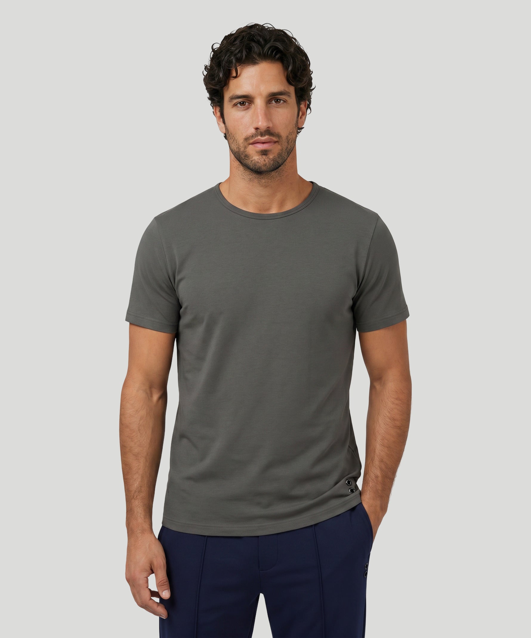 Crew Neck T-Shirt Eyelet Edition: Urban Khaki