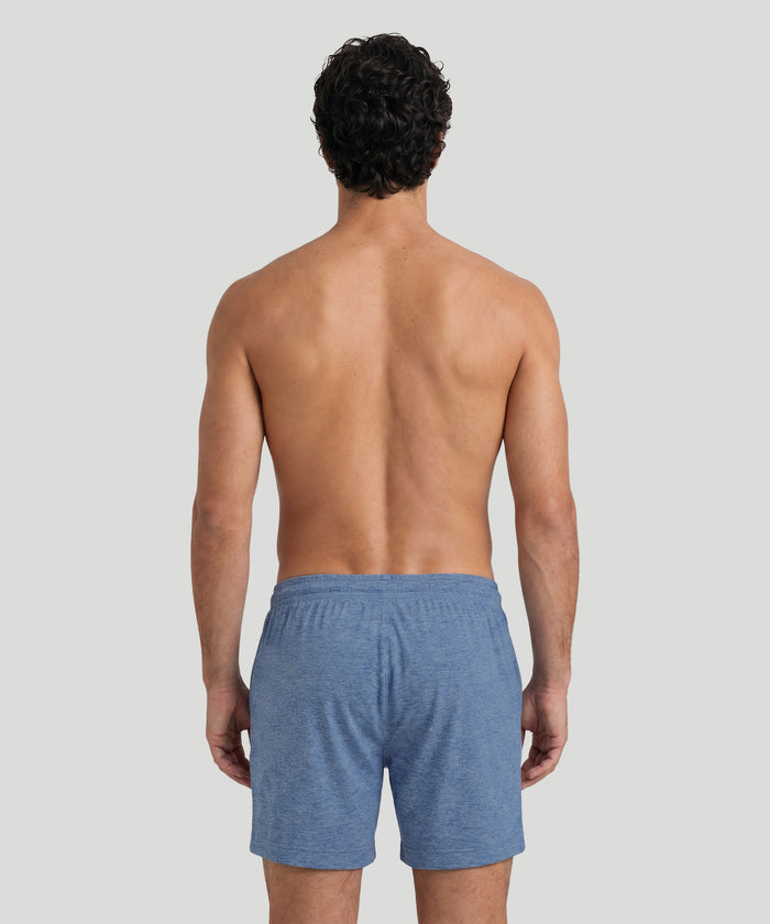 Cotton Home Shorts: Blue Melange