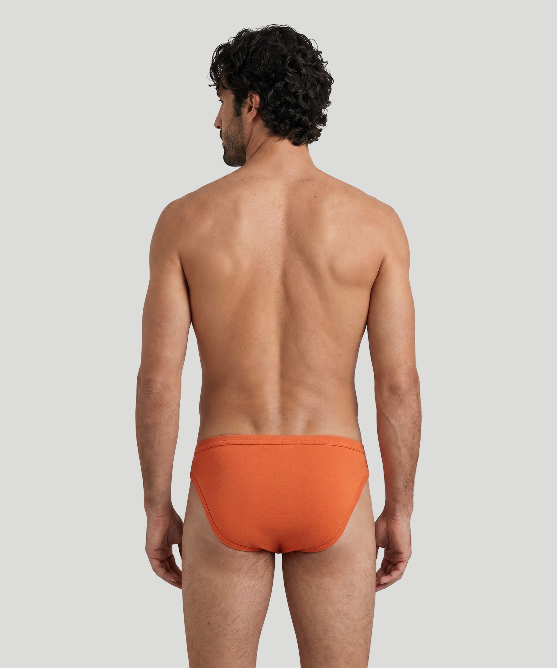 Slim Y-Front Briefs: Orange Dust
