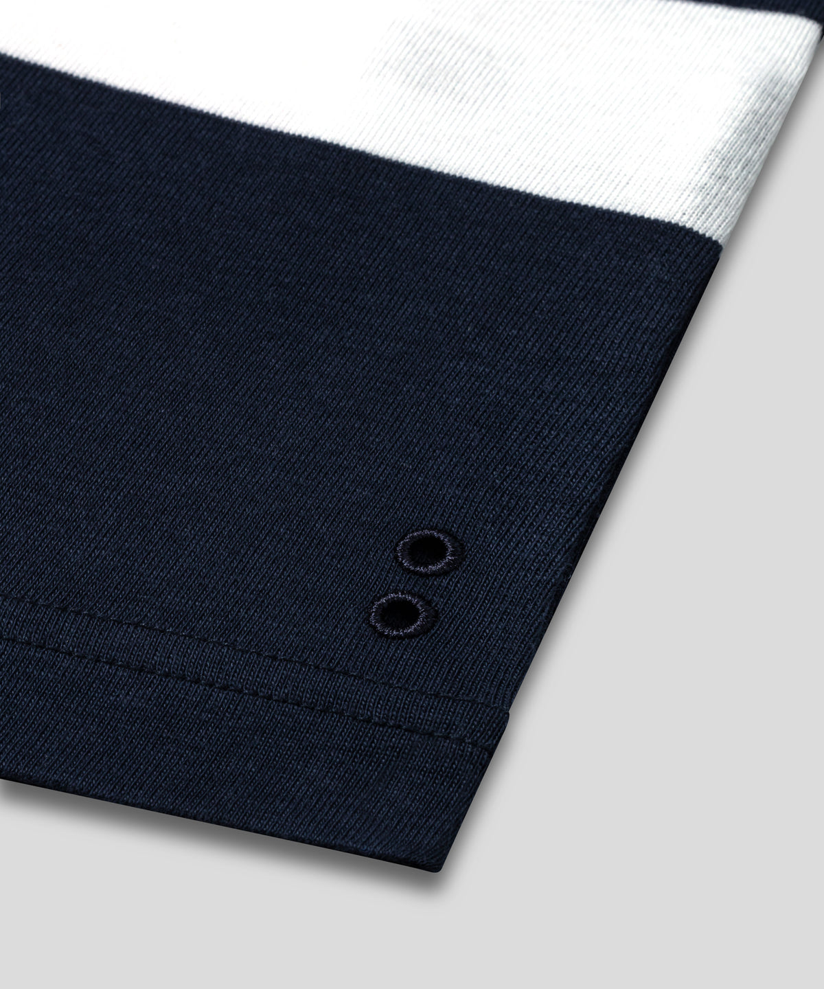 Ribbed Tank Top w. Stripes: Navy/White