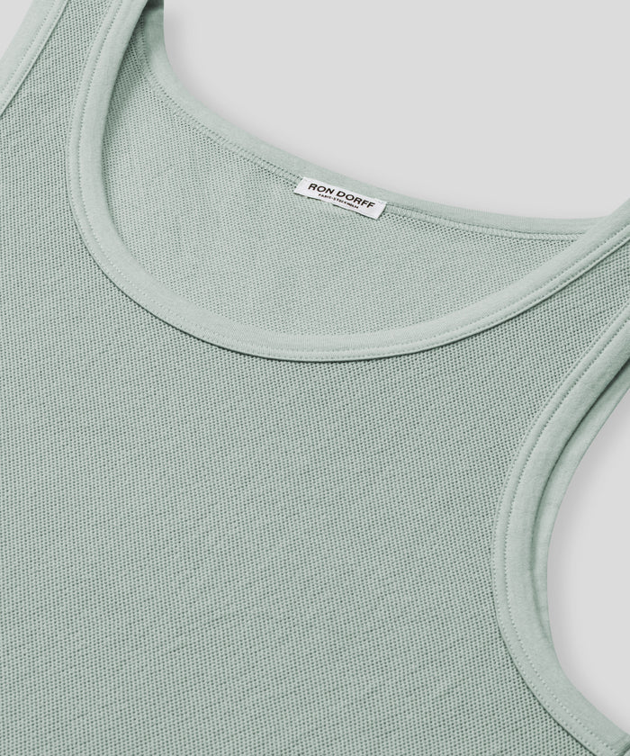 Mesh Tank Top: Gray Mist