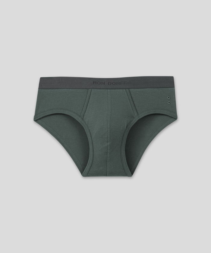 RON DORFF Y-Front Briefs: Balsam Green