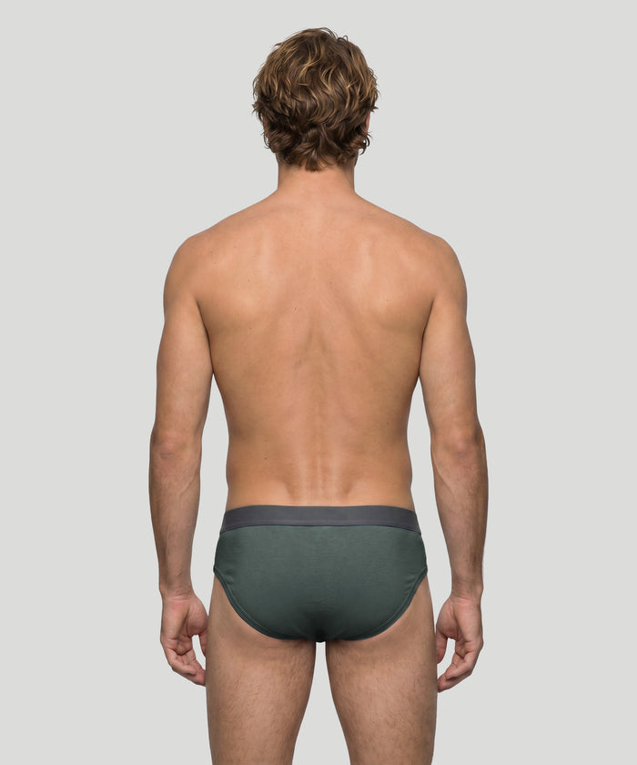 RON DORFF Y-Front Briefs: Balsam Green