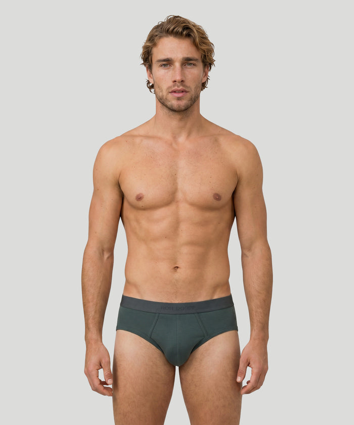 RON DORFF Y-Front Briefs: Balsam Green