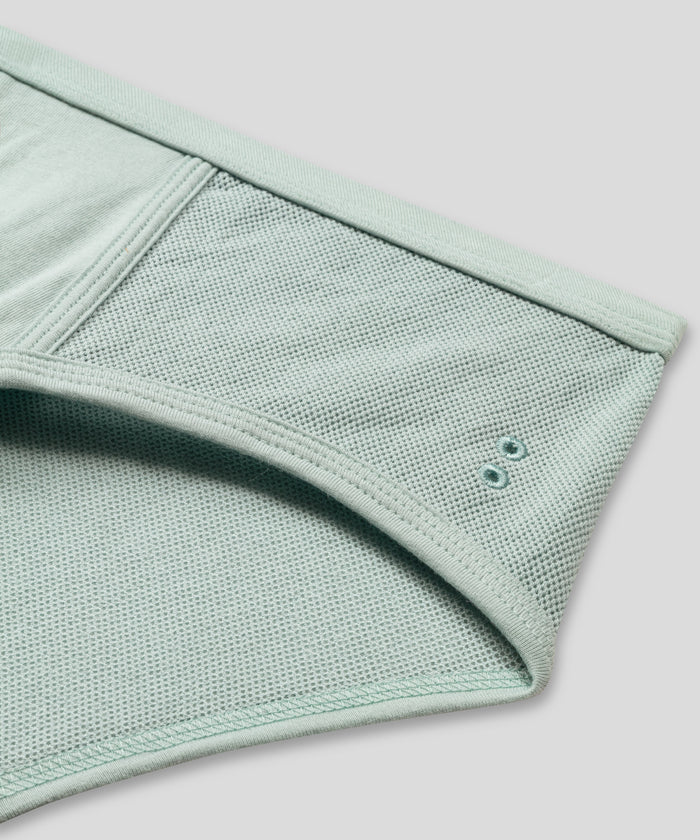 Mesh Y-Front Briefs: Gray Mist